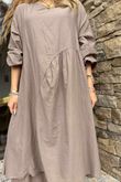 Made in Italy Purdy Pure Cotton Smock Dress Mocha